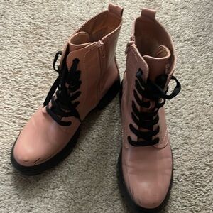 Pale pink boots